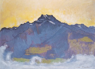 Les Dents du Midi depuis Chesières - Ferdinand Hodler